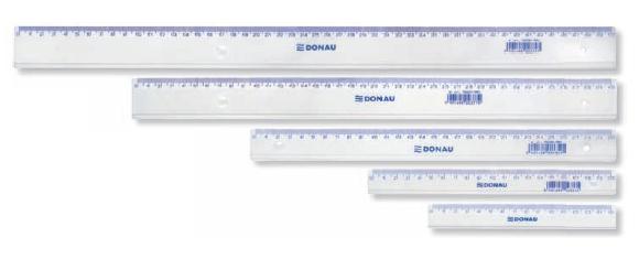 Linijka plastikowa DONAU, 16cm, transparentna 7051001PL-00
