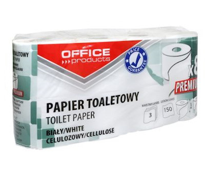Papier toaletowy celulozowy OFFICE PRODUCTS, 3-warstwowy, 150 listkw, 15m, 8szt., biay
22046129-14