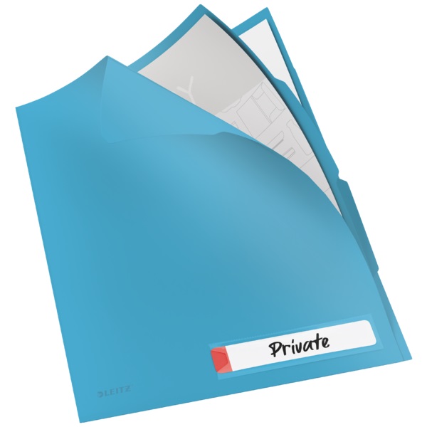 Folder A4 z 3 przegrdkami Leitz Cosy, niebieski 47160061
