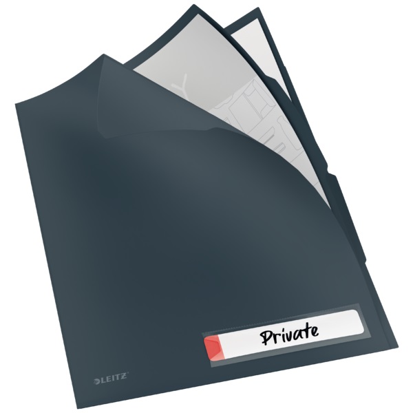 Folder A4 z 3 przegrdkami Leitz Cosy, szary 47160089